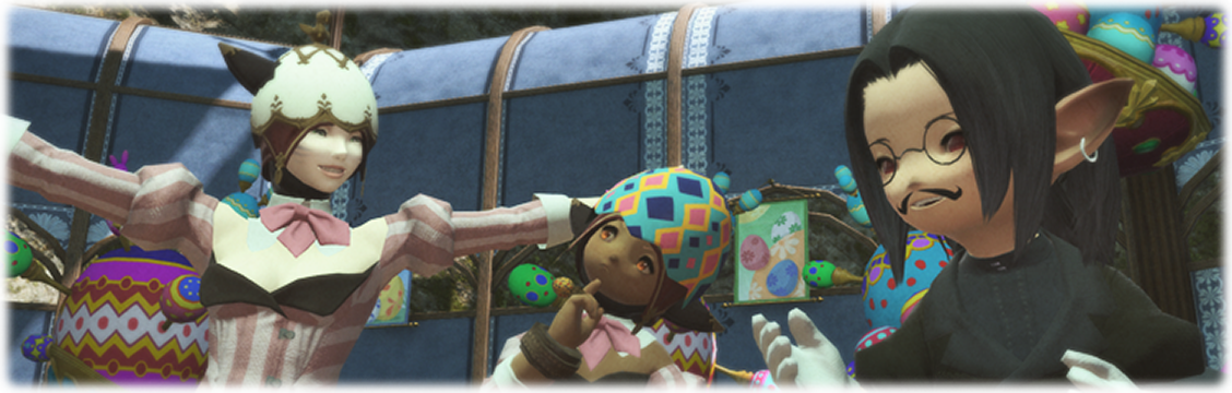 알 사냥 축제와 분홍색 구부