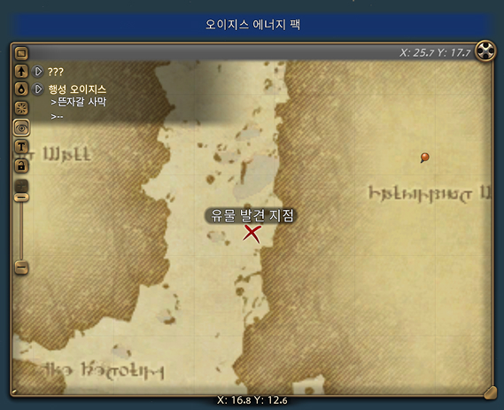 지도에 유물 장소가 표시 됩니다.