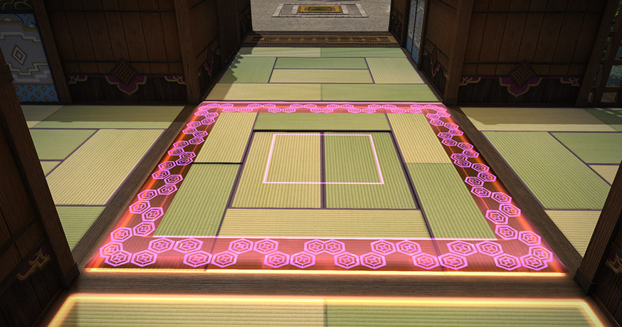 꼭두각시 장판 발동 되기 전에 분홍빛 마법진이 테두리에 보입니다.