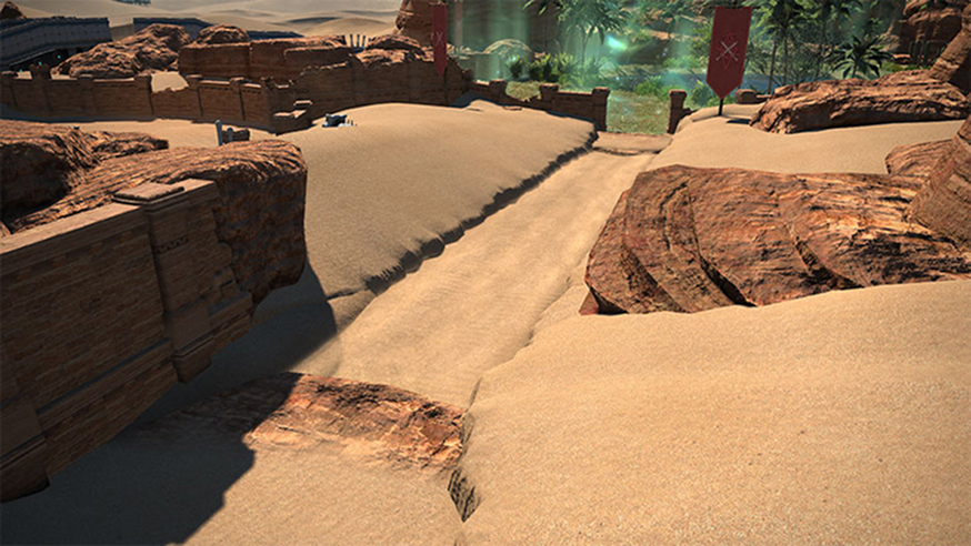 특정 지점 사이에는 흐르는 모래가 있습니다.