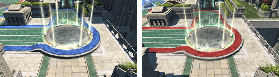 체크포인트 구간은 6개의 빛 기둥이 존재합니다.