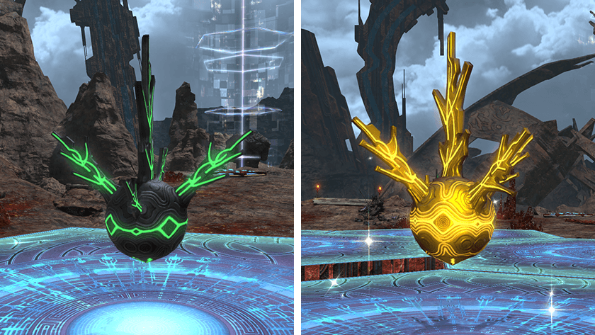 무인 요격기는 초록빛이 나고, 무인 요격기 α는 노랑빛이 납니다.