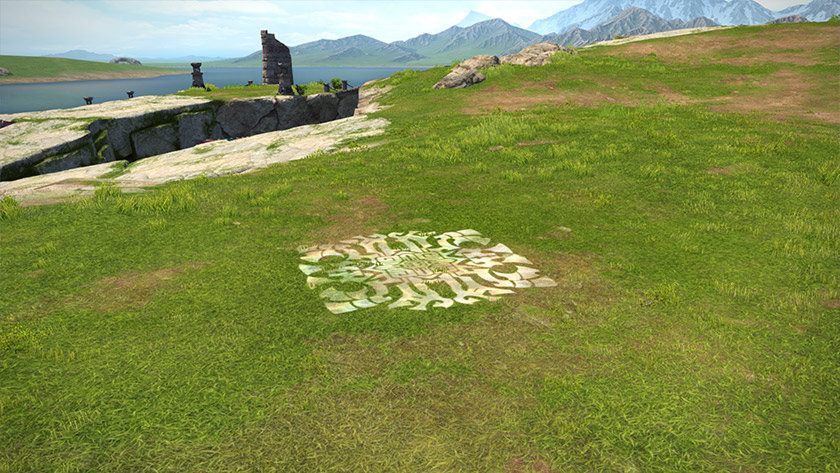 바닥에 마법진 표시만 존재합니다.