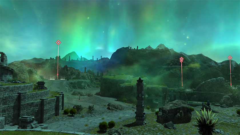 초록,주황,노랑 등의 빛이 맵 전체에 나타납니다.