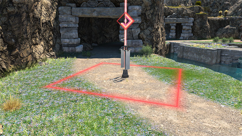 바닥과 기호가 표시되며, 유효 상태가 되기까지 남은 시간을 알려주는 상태가 됩니다.