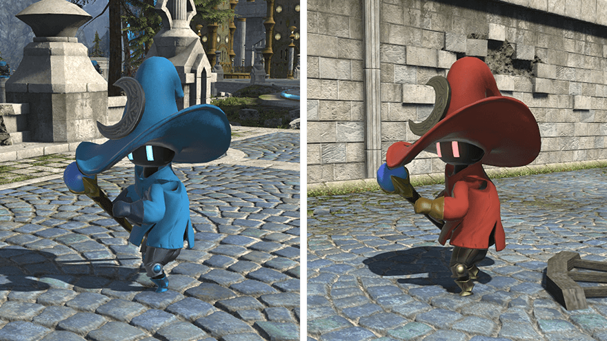 마법 지팡이를 든 마법사 타입의 인형.