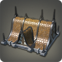 커르다스의 아담한 석조 주택 지붕