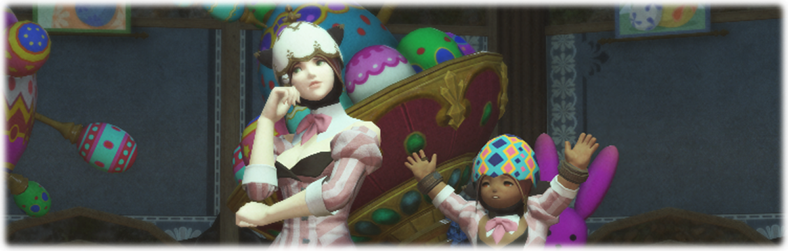 알 사냥 축제와 공중에 뜬 장식용 달걀