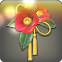 동백꽃 머리장식: 빨강