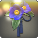 동백꽃 머리장식: 파랑