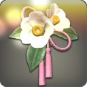 동백꽃 머리장식: 하양