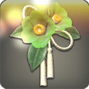 동백꽃 머리장식: 초록